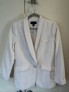 J.Crew Women’s White Linen Blazer Jacket